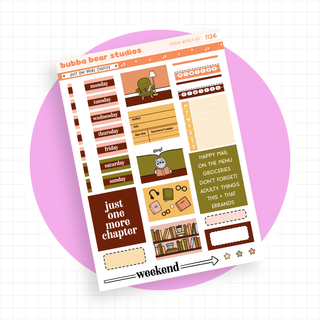 HOBONICHI COUSIN - Just One More Chapter Page I - Deco & Date Covers Bubba Bear Studios HOBONICHI COUSIN - Just One More Chapter