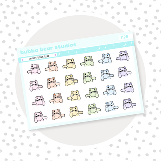 Thumbs Down Bear Bubba Bear Studios Thumbs Down Bear