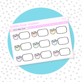 Speech Bubble Bears Colorful Bubba Bear Studios Speech Bubble Bears