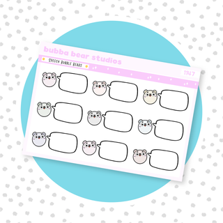 Speech Bubble Bears Muted Bubba Bear Studios Speech Bubble Bears