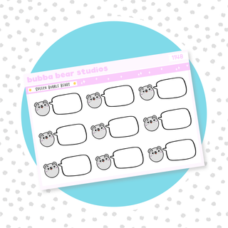 Speech Bubble Bears Grey Bubba Bear Studios Speech Bubble Bears