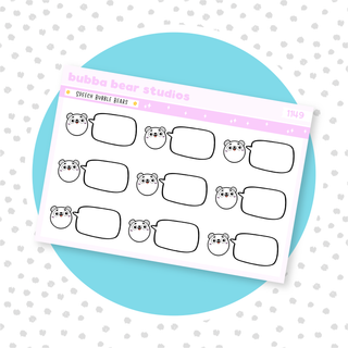 Speech Bubble Bears White Bubba Bear Studios Speech Bubble Bears