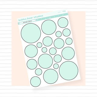 Outlined Circles Aqua Bubba Bear Studios Outlined Circles