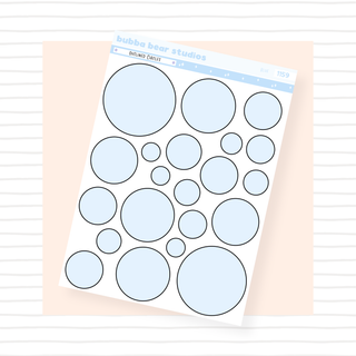 Outlined Circles Blue Bubba Bear Studios Outlined Circles