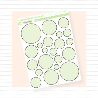 Outlined Circles Green Bubba Bear Studios Outlined Circles
