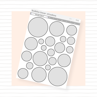 Outlined Circles Grey Bubba Bear Studios Outlined Circles