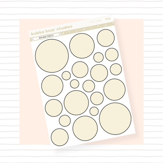 Outlined Circles Soft Yellow Bubba Bear Studios Outlined Circles