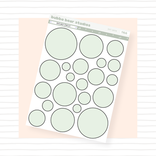 Outlined Circles Soft Green Bubba Bear Studios Outlined Circles