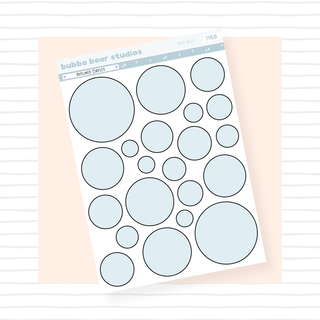 Outlined Circles Soft Blue Bubba Bear Studios Outlined Circles