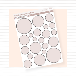 Outlined Circles Soft Brown Bubba Bear Studios Outlined Circles
