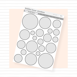 Outlined Circles Soft Grey Bubba Bear Studios Outlined Circles