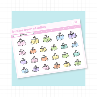 Bookworm Colorful Bubba Bear Studios Bookworm