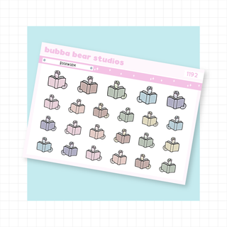 Bookworm Muted Bubba Bear Studios Bookworm