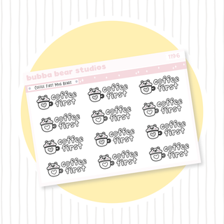 Coffee First Mug Bears Minimal Bubba Bear Studios Coffee First Mug Bears