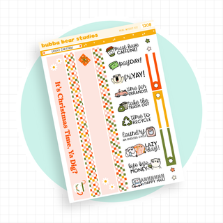 MINI - Groovy Christmas Page 3 - Washi and Text Bubba Bear Studios MINI - Groovy Christmas