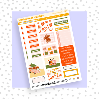 HOBONICHI COUSIN - Groovy Christmas Page I - Deco & Date Covers Bubba Bear Studios HOBONICHI COUSIN - Groovy Christmas