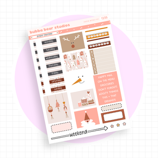 HOBONICHI COUSIN - Offbeat Christmas Page I - Deco & Date Covers Bubba Bear Studios HOBONICHI COUSIN - Offbeat Christmas