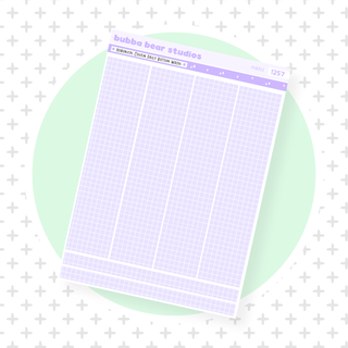 Hobonichi Cousin Daily Pages Bottom Washi - Grid Purple Bubba Bear Studios Hobonichi Cousin Daily Pages Bottom Washi - Grid