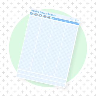 Hobonichi Cousin Daily Pages Bottom Washi - Grid Blue Bubba Bear Studios Hobonichi Cousin Daily Pages Bottom Washi - Grid