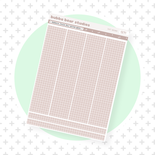 Hobonichi Cousin Daily Pages Bottom Washi - Grid Soft Brown Bubba Bear Studios Hobonichi Cousin Daily Pages Bottom Washi - Grid