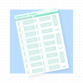 Hobonichi Cousin Daily Date Covers Aqua Bubba Bear Studios Hobonichi Cousin Daily Date Covers