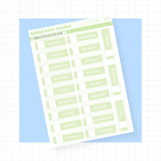 Hobonichi Cousin Daily Date Covers Green Bubba Bear Studios Hobonichi Cousin Daily Date Covers