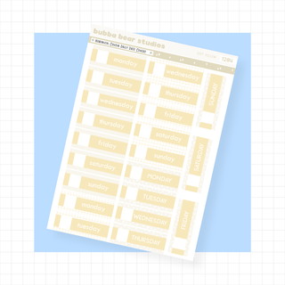 Hobonichi Cousin Daily Date Covers Soft Yellow Bubba Bear Studios Hobonichi Cousin Daily Date Covers