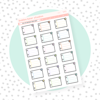 Push Pin Notebook Paper Boxes Mini Colorful Bubba Bear Studios Push Pin Notebook Paper Boxes