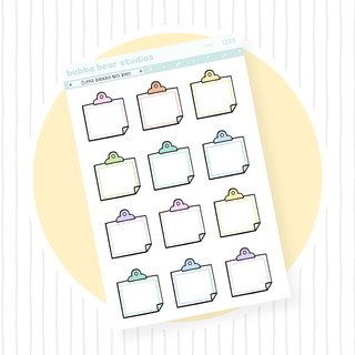 Clipped Bordered Note Boxes Mini Colorful Bubba Bear Studios Clipped Bordered Note Boxes