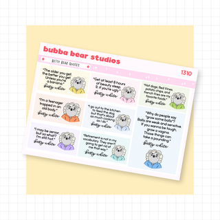 Betty Bear Quote Sampler Bubba Bear Studios Betty Bear Quote Sampler