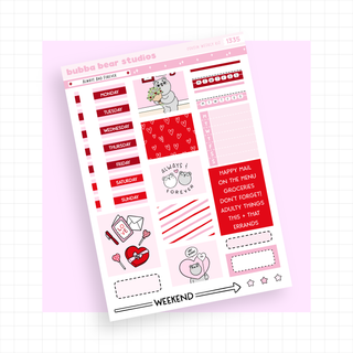 HOBONICHI COUSIN - Always and Forever Page I - Deco & Date Covers Bubba Bear Studios HOBONICHI COUSIN - Always and Forever