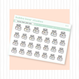 Playing Phone Games Bear Muted Bubba Bear Studios Playing Phone Games Bear