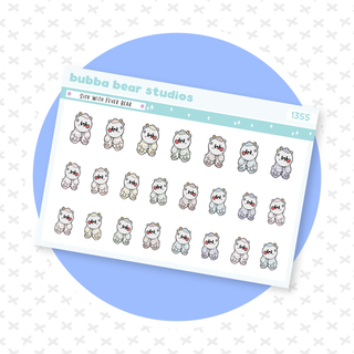 Sick With Fever Bears Muted Bubba Bear Studios Sick With Fever Bears