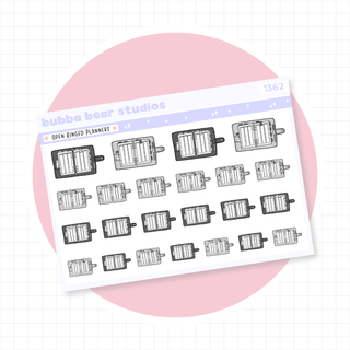 Open Ringed Planners Minimal Bubba Bear Studios Open Ringed Planners