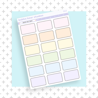 Dashed Half Boxes Standard Colorful Bubba Bear Studios Dashed Half Boxes