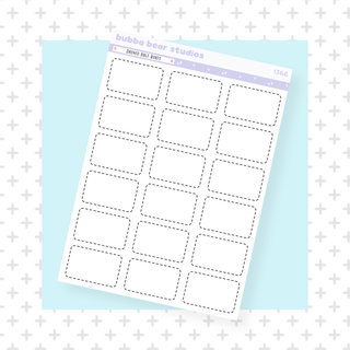 Dashed Half Boxes Standard White Bubba Bear Studios Dashed Half Boxes