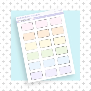 Dashed Half Boxes Mini Colorful Bubba Bear Studios Dashed Half Boxes