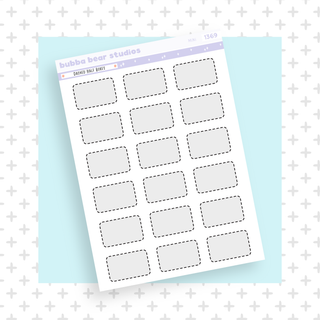 Dashed Half Boxes Mini Grey Bubba Bear Studios Dashed Half Boxes