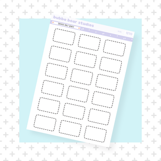 Dashed Half Boxes Mini White Bubba Bear Studios Dashed Half Boxes