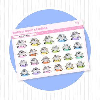 Hair Cut Bear Colorful Bubba Bear Studios Hair Cut Bear