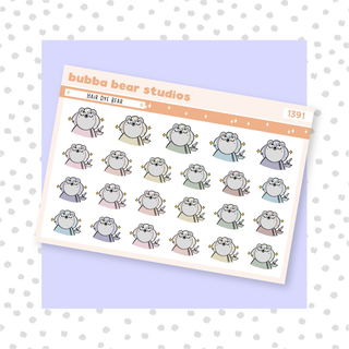 Hair Dye Bear Muted Bubba Bear Studios Hair Dye Bear