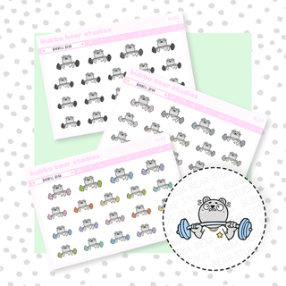 Barbell Bear Buy All (Set of 3) Bubba Bear Studios Barbell Bear