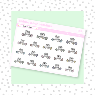 Barbell Bear Muted Bubba Bear Studios Barbell Bear