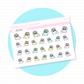 DGAF Bear Colorful Bubba Bear Studios DGAF Bear