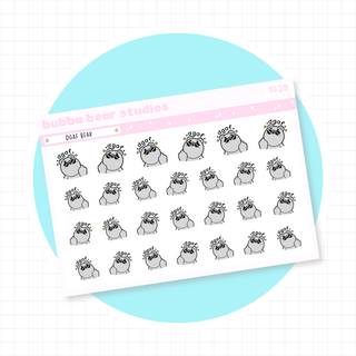 DGAF Bear Grey Bubba Bear Studios DGAF Bear