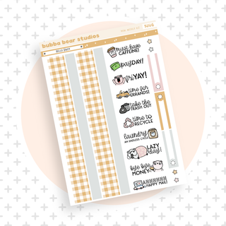 MINI - Hello Daisy Page 3 - Washi and Text Bubba Bear Studios MINI - Hello Daisy Stationery