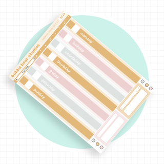 Hobonichi Cousin DAILY - Hello Daisy Page 1 - Date Cover Strips Bubba Bear Studios Hobonichi Cousin DAILY - Hello Daisy Stationery