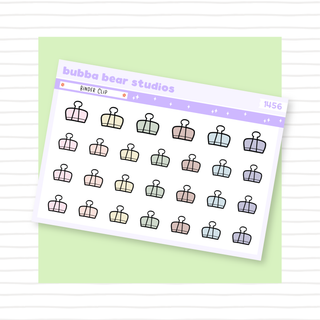 Binder Clips Muted Bubba Bear Studios Binder Clips Stationery