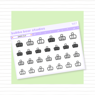 Binder Clips Minimal Bubba Bear Studios Binder Clips Stationery