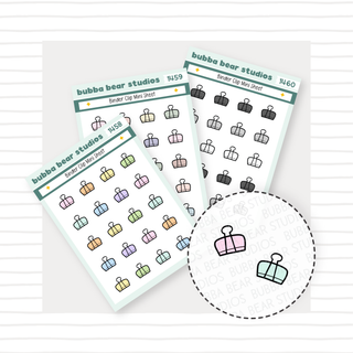 Binder Clip - Mini Sheet Buy All (Set of 3) Bubba Bear Studios Binder Clip - Mini Sheet Stationery